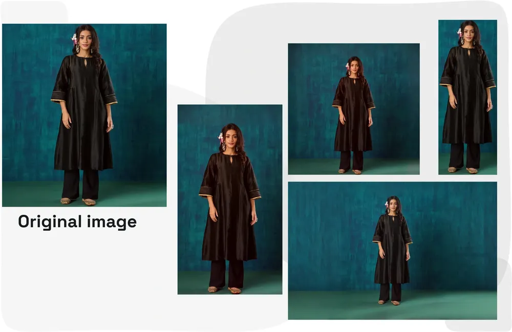 Examples of marketing images resized for social media